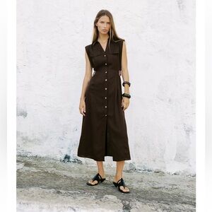 Zara linen midi dress